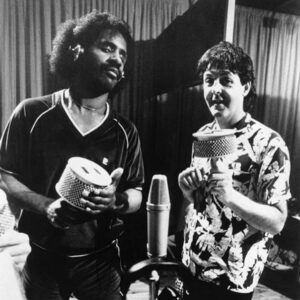 Paul McCartney Recording Percussion 6" x 6" Photo Print