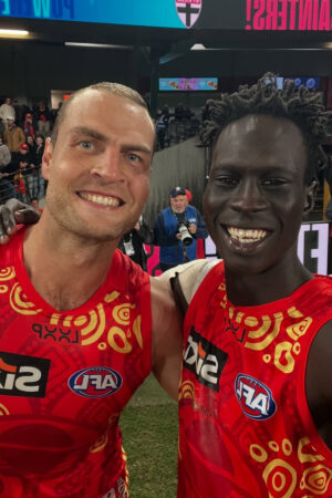 Jarrod Witts & Mac Andrew After Game – 6" x 4" Photo Print