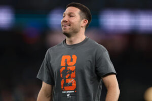 Toby Greene Smiling in Tribute Tee Pre-Match 6" x 4" Photo Print