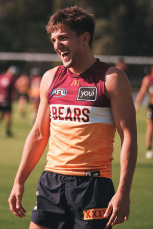 Zac Bailey Laughs in Training Session for Lions 6" x 4" Photo Print