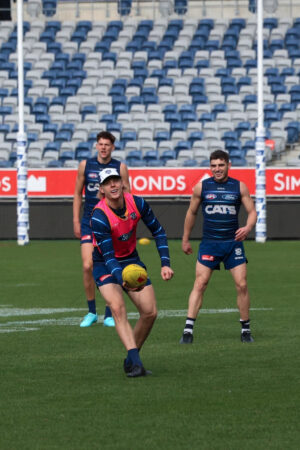 Zack Guthrie Kicks in Geelong Training Drill 6" x 4" Photo Print