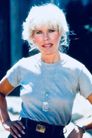 Loretta Swit in Grey T-Shirt and Dog Tags 6" x 4" Photo Print