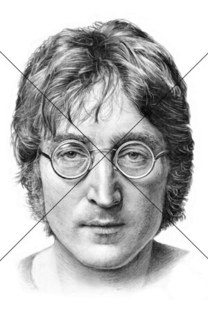 John Lennon Glasses Sketch Beatles Tribute Print 6" x 4"