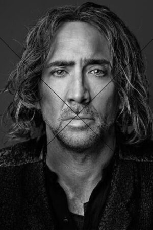 Nicolas Cage Portrait Black and White Photo Print 6" x 4"