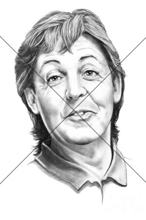Sir Paul McCartney Sketch Drawing Art Photo Print 6" x 4"