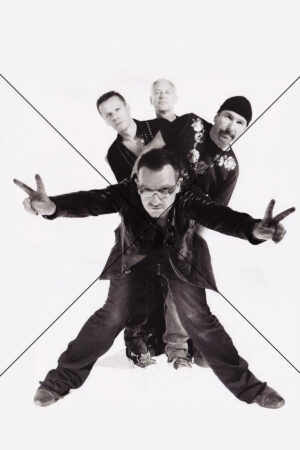 U2 Rock Band Members in V Formation Photo Print 6" x 4"