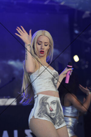 Iggy Azalea Performing in White Art Outfit on Stage Photo Print 6" x 4"