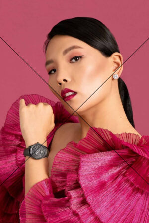 Dami Im in Pink Ruffle Dress Posing Boldly Photo Print 6" x 4"