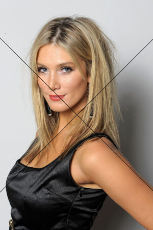 Delta Goodrem in Satin Black Dress Photo Print 6" x 4"