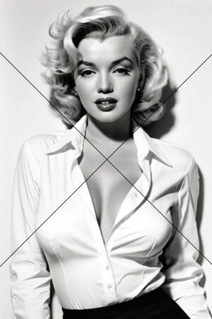 Marilyn Monroe in Classic White Shirt Photo Print 6" x 4"