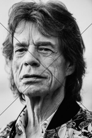 Mick Jagger in Black and White Close-Up Photo Print 6" x 4"