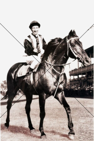 George Moore Riding Tulloch Historic Racing Photo Print 6" x 4"