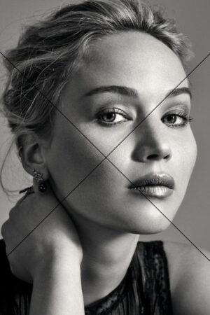 Jennifer Lawrence Glamorous Hand-on-Neck Portrait Photo Print 6" x 4"