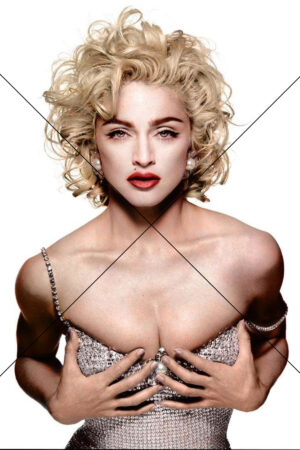 Madonna Sparkling Glamour Pose with Hands Photo Print 6" x 4"