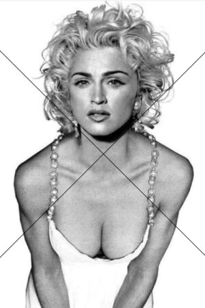 Madonna in Vintage Dress with Curled Hair Photo Print 6" x 4"