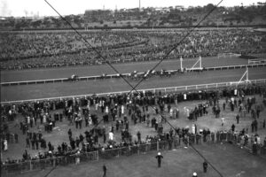 Melbourne Cup Horses Thundering Past the Finish 1936 Photo Print 6" x 4"