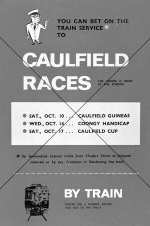 Caulfield Races Train Poster Vintage Photo Print 6" x 4"