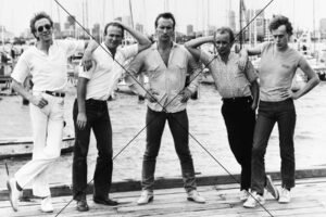 Men at Work Band on Dock Photo Print 6" x 4"