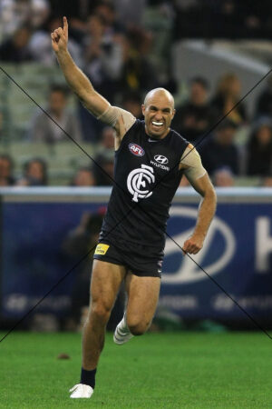 Chris Judd Celebrates Playing For Carlton Photo Print 6" x 4"