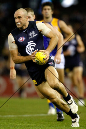Chris Judd With Yellow Sherrin For Carlton Photo Print 6" x 4"