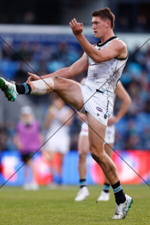 Jordon Sweet Kicking in Port Adelaide Indigenous Jumper Photo Print 6" x 4"