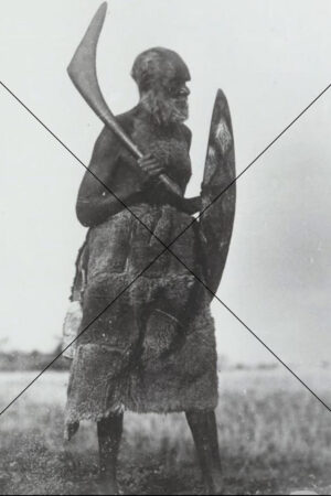 Aboriginal Man with Shield & Waddy SA 1875 by Captain Sweet Photo Print 6" x 4"