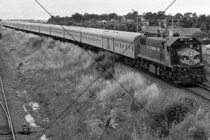 X49 Locomotive Pulling Southern Aurora at Jacana, 1978 Photo Print 6" x 4"