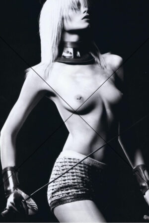 Abbey Lee Kershaw – Edgy BW Fashion Sword Pose Photo Print  6" x 4"