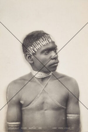 Ethridge River Native Man with Shell Headband Photo Print 6" x 4"