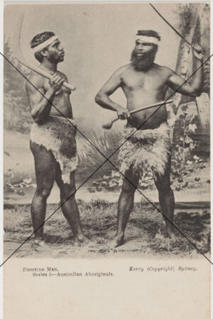 Aboriginal Fighting Men with Weapons Photo Print 6" x 4"