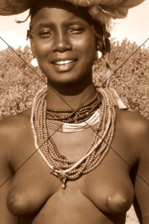 Vintage Portrait of Dassanech Woman - Photo Print 6" x 4"