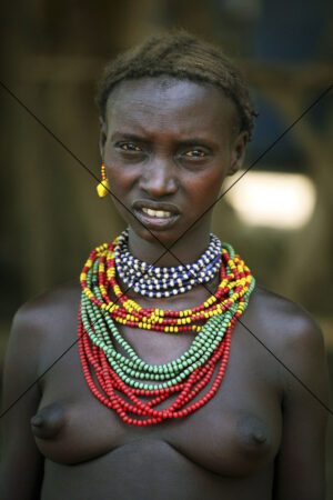 Young Dassanech Woman with Necklaces - Photo Print 6" x 4"