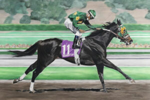 Cajun Beat Wins Breeders’ Cup – Original Pastel Art 6" x 4" Photo Print