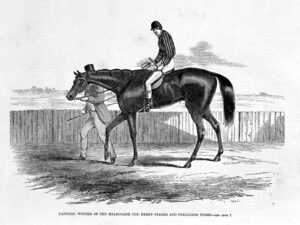Racehorse with Jockey and Handler – 1864 Engraving 6" x 4" Photo Print