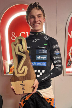 Oscar Piastri Holding Trophy Smiling 6" x 4" Photo Print