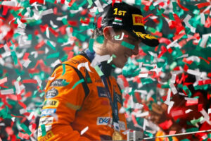 Oscar Piastri Celebrating with Confetti Shower 6" x 4" Photo Print