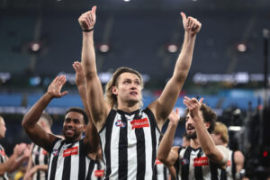 Darcy Moore Saluting Fans with Thumbs Up 6" x 4" Photo Print