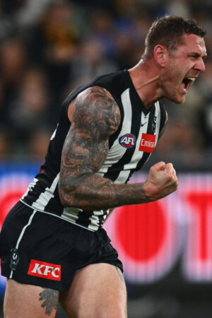 Tim Membrey Flexing in Intense Celebration 6" x 4" Photo Print