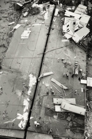 Overhead View of Collapsed West Gate Section 6" x 4" Photo Print