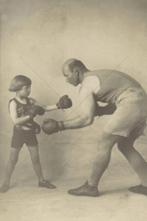 Colin Bell Boxing With His Son in Gloves 6" x 4" Photo Print