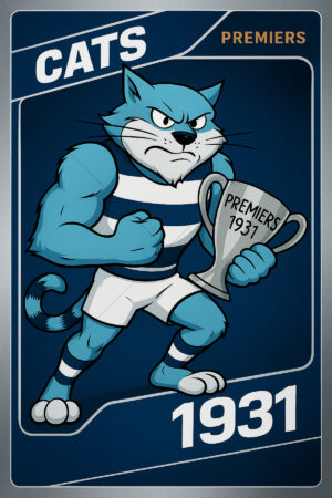 Geelong Cats 1931 Premiership Football Card 6" x 4" Photo Print