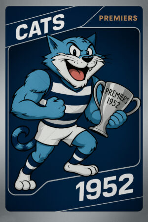 Geelong Cats 1952 Premiership Football Card 6" x 4" Photo Print
