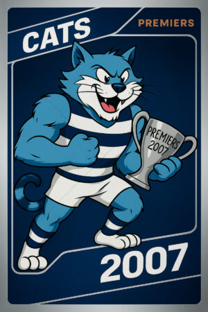 Geelong Cats 2007 Premiership Football Card 6" x 4" Photo Print