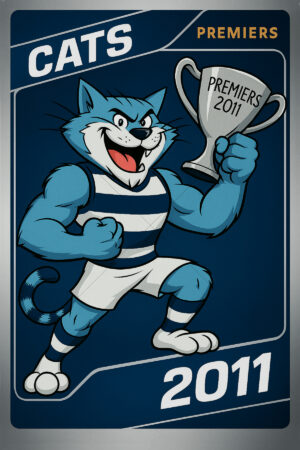Geelong Cats 2011 Premiership Football Card 6" x 4" Photo Print