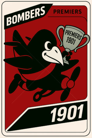 Essendon Bombers 1901 Premiership Football Card 6" x 4" Photo Print