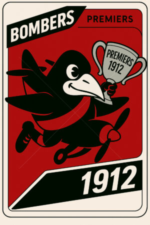 Essendon Bombers 1912 Premiership Football Card 6" x 4" Photo Print