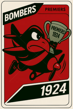 Essendon Bombers 1924 Premiership Football Card 6" x 4" Photo Print