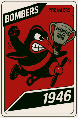 Essendon Bombers 1946 Premiership Football Card 6" x 4" Photo Print