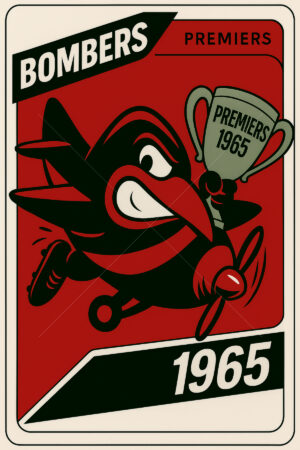 Essendon Bombers 1965 Premiership Football Card 6" x 4" Photo Print