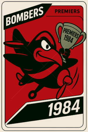 Essendon Bombers 1984 Premiership Football Card 6" x 4" Photo Print